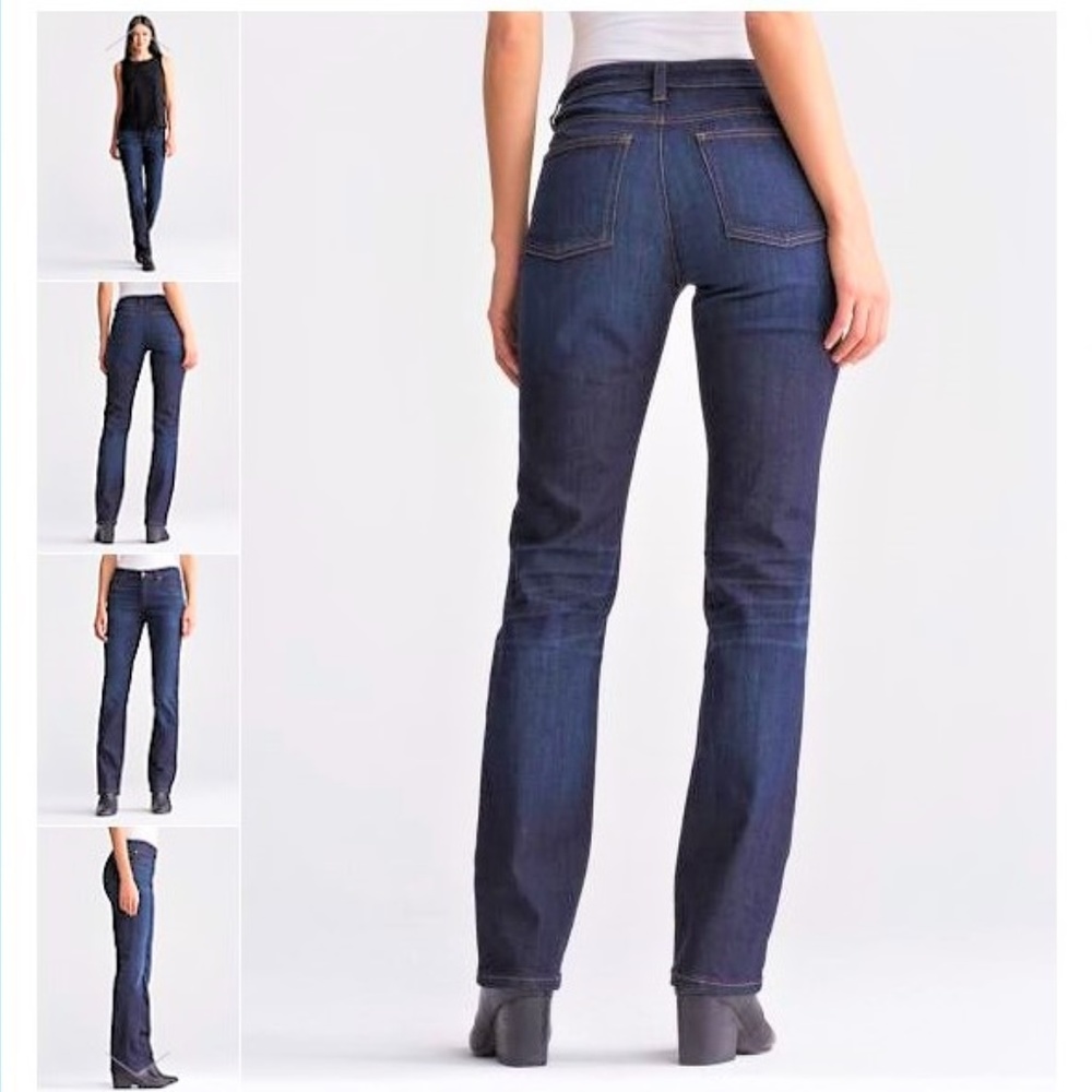 Eileen Fisher Classic Jeans Organic Cotton Straight Dark Wash 10 34 x 32 - Picture 1 of 8